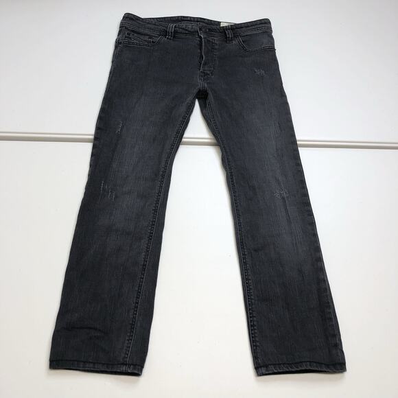 Diesel Other - Diesel Safado-R Regular Slim Straight Men’s Jeans 30x25 Button Black Distressed
